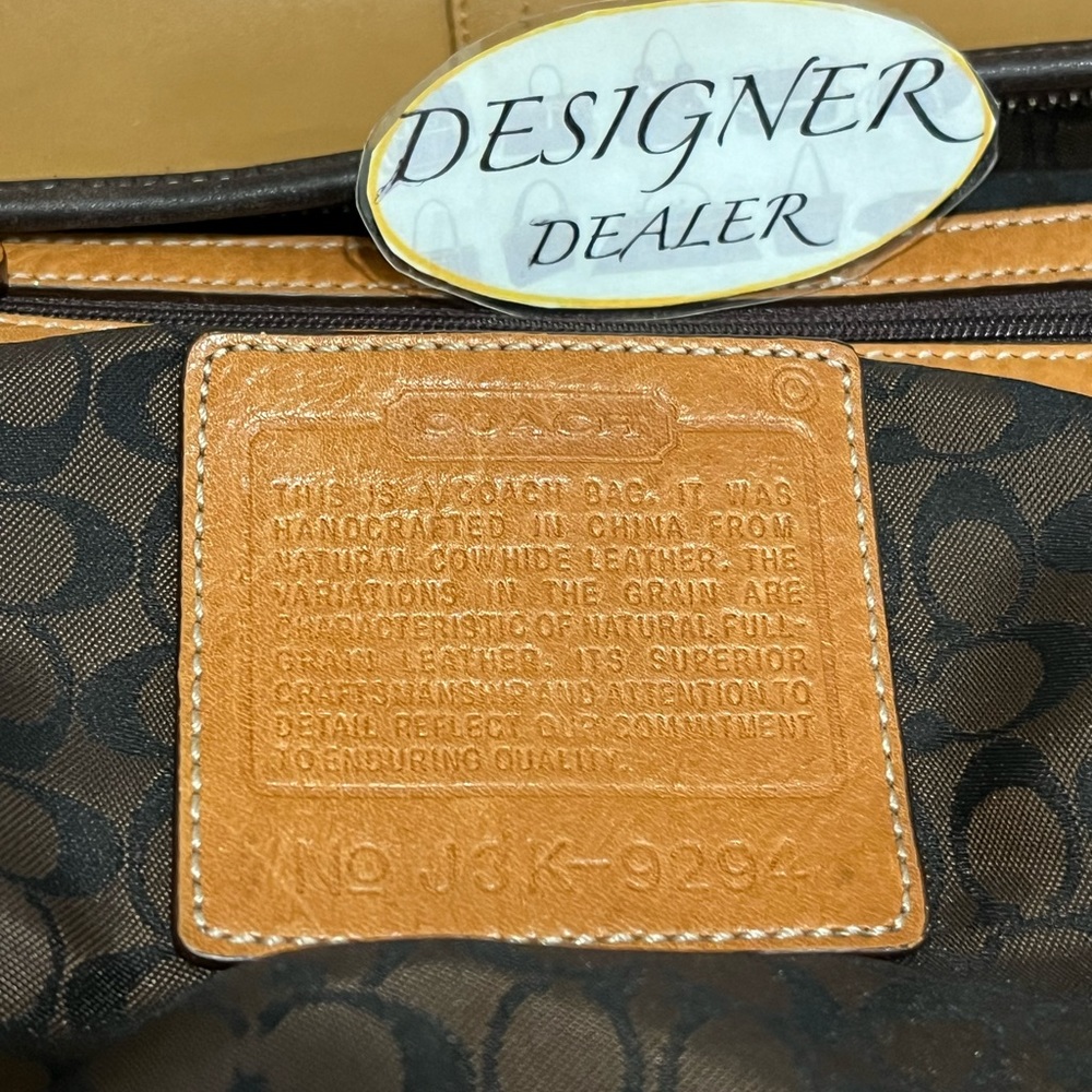 Authentic COACH Ergo 2 Tone Leather Hobo Caramel Tan And Brown 9294 GUC! - Picture 12 of 12